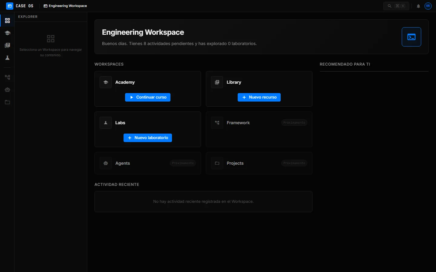 CASE OS Engineering Workspace